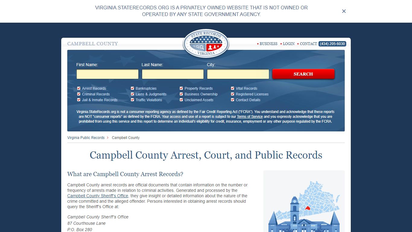 Campbell County Arrest, Court, and Public Records